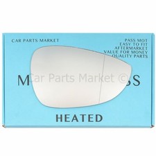 For Ford Fiesta 08-17 Right Driver side Aspheric Electric wing door mirror glass