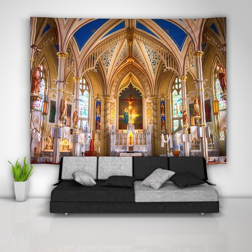 Church jesus tapestry art - jesus,