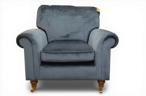 Armchair blue velvet arm - armchair,