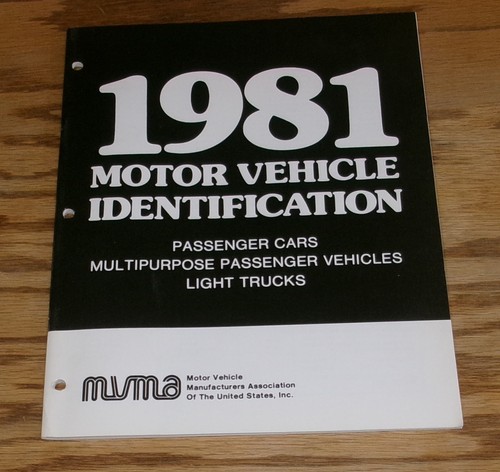 Original 1981 motor vehicle - 1981,