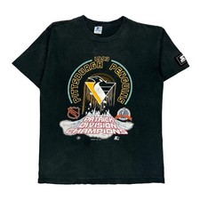 Pittsburgh Penguins Starter Single Stitch T-Shirt - Large Black Cotton
