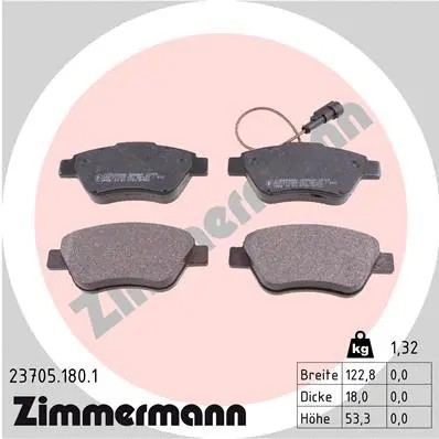 Front brake pad set - front,