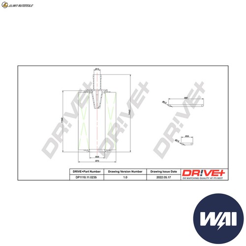 Oil filter dp1110 0235 for - filter, dp1110.11.0235