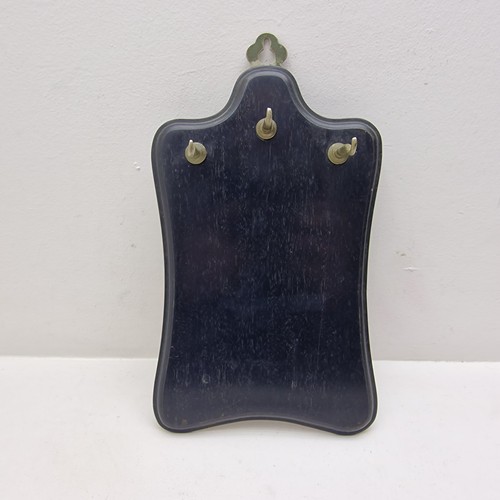 Black wood wall key holder - wood,