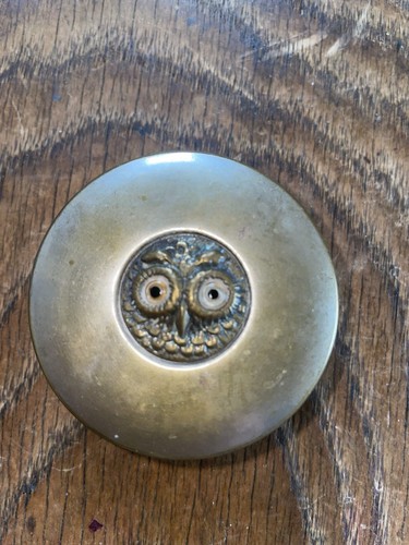 Vintage owl trinket pill - m,