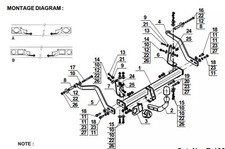 Swan Neck Tow Bar For RENAULT