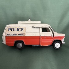Vintage Dinky Toys Ford Transit Van Police Accident Unit Die Cast- Sliding door 