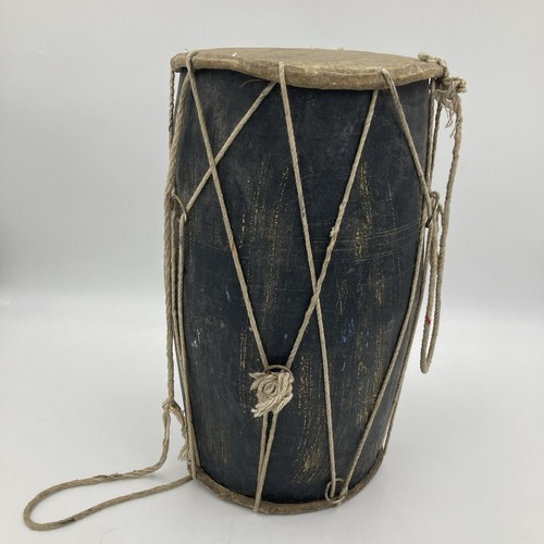 Vintage handcrafted black drum - vintage,