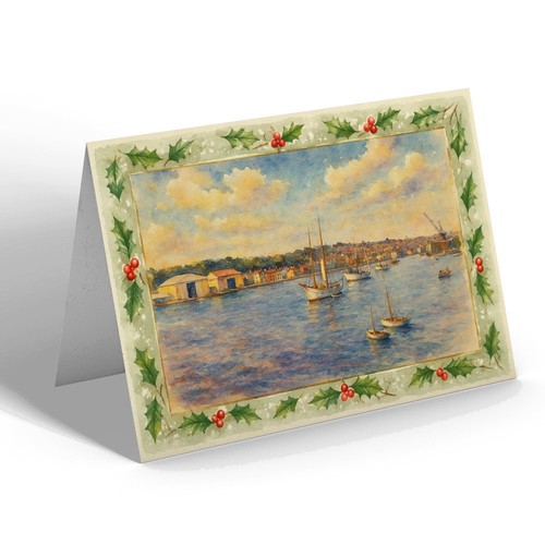 Xmas notelet east cowes - xmas,