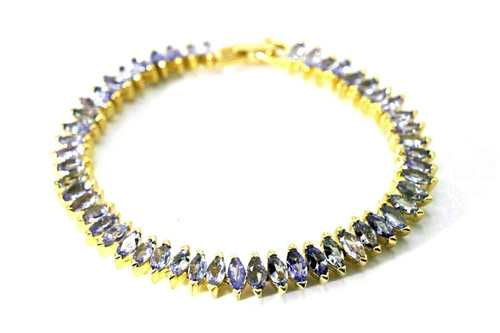 Silver bracelet tanzanite - silver,