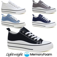 Ladies Canvas Shoes Platform