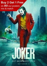 Joker 2019 Put On A Happy Face Poster A5 A4 A3 A2 A1