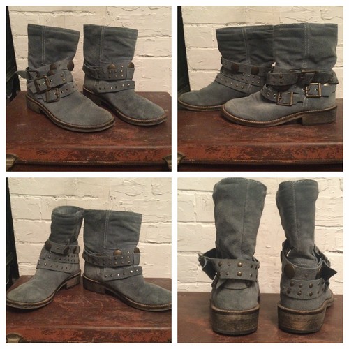 Womens boots blue suede - womens,
