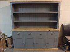BUCKINGHAM PAINTED 6FT OPEN TOP DISPLAY DRESSER- BESPOKE- MOLES BREATH