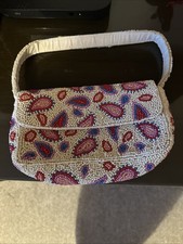 Primark Beaded Paisley Shoulder Grab Bag, Viral, Summer, Beach, Holiday
