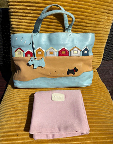 Radley beach huts leather - leather, tote
