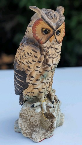 Large vintage long eared owl - long,