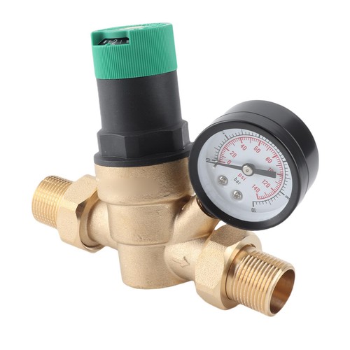 Brass water pressure regulator - water,