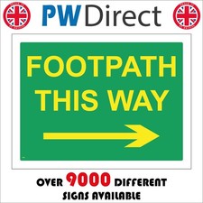 SIGN Footpath This Way Right