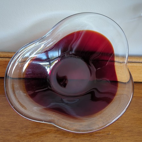 Vintage red clear sommerso - red,