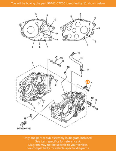 Yamaha clamp 90462 - yamaha, 90462-07x00