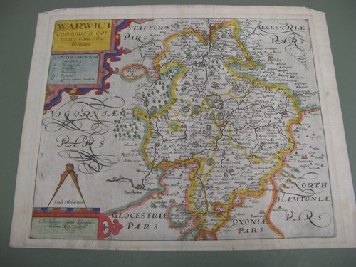 100 original warwickshire map - 100%,