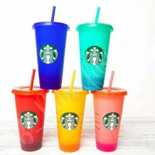 Starbucks Colour Changing Cups, 24oz / 710ml Reusable Frosted Venti Cold Cup
