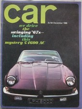CAR magazine December 1966 Jensen, Mini Cooper, AC 428, Sumbeam Imp Sport