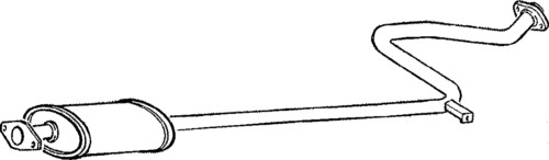 Exhaust silencer centre pipe - silencer,