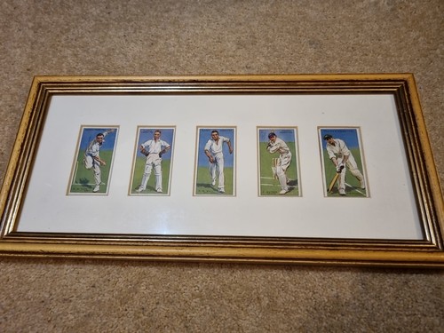 Framed set vintage cricket - set,