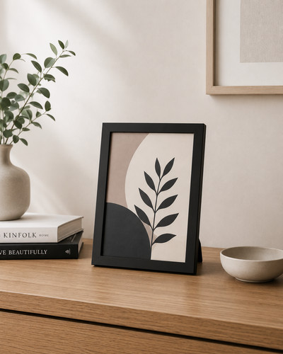 Black photo frame with - photo,