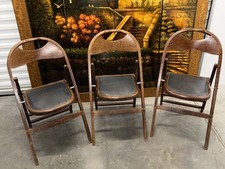 Vintage Wood FOLDING CHAIR SET