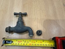 Vintage Brass Tap-Garden-Sink-Stables-Basin-Tank-Old-Barrel-Antique-1/2ins
