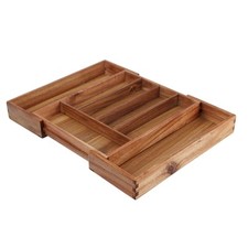 Expandable Wooden Cutlery Tray