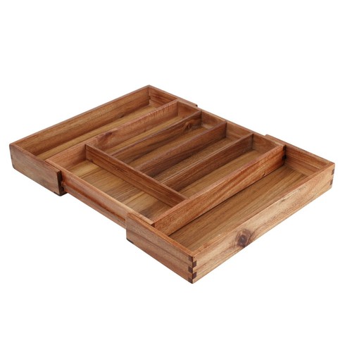 Expandable wooden cutlery - cutlery, tray