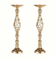2Pcs 58cm Tall Golden Metal Bouquet or Candle Holder for Wedding /TableTop/Party