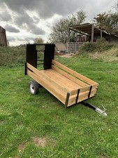 Trailer 6 Ft Long Around About 3-4 Wide  Two Wheels 4 Lug Removable Sides