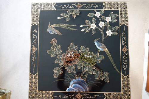 Chinese lacquered side tables
