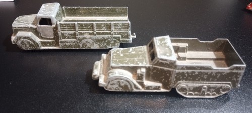 Old metal army trucks - old,