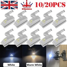 20X LED Sensor Light Kitchen Cabinet Hinge Cupboard Closet Door Wardrobe Lights