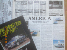 Rover SD1 road & race, Rover 800 Vitesse & 827, Rover P6 & P4 etc. Reports