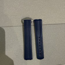 Original Omega 20mm For Seamaster Diver 300 42mm Watch BLUE Rubber Band Strap 