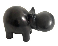 Stylised black hippo original - black,