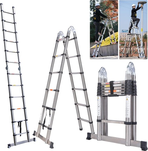 Telescopic folding ladder - telescopic,