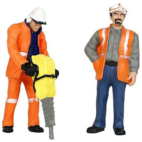 Scale trackside workers - trackside,