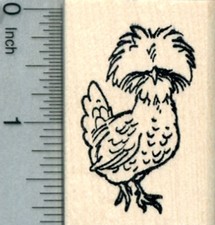 Polish Chicken Rubber Stamp