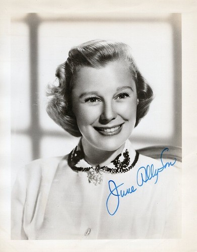 June allyson hand signed x - june,