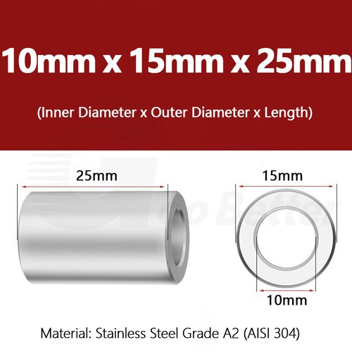 Stainless steel round spacers - stainless,