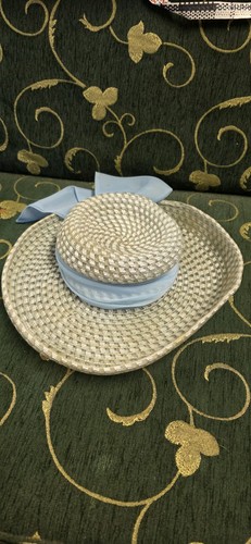 Vintage ladies straw boater - vintage,