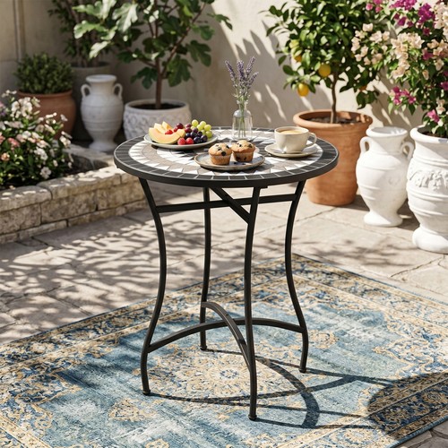 Ceramic round side coffee - round,
